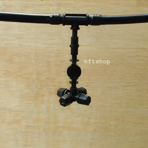 Anti Drip Fogger Sprinkler - Nozzle Mist 4 Way Tee Selang 12mm