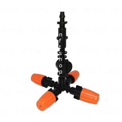 Anti Drip Four Way Sprinkler Orange - Nozzle Misting Selang 7mm