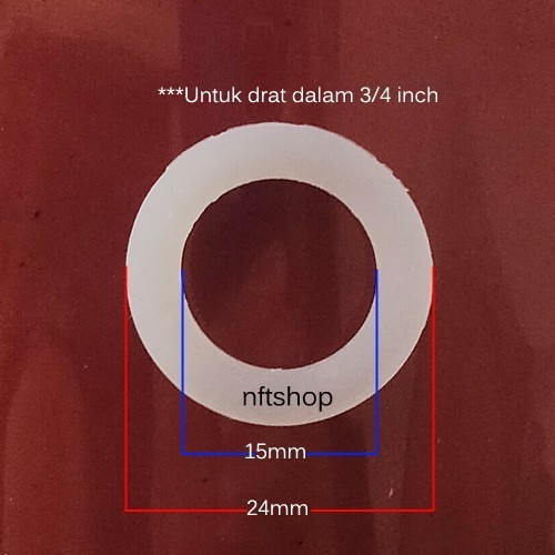Karet Seal Karet Paking Silicone Drat Dalam 3/4 inch