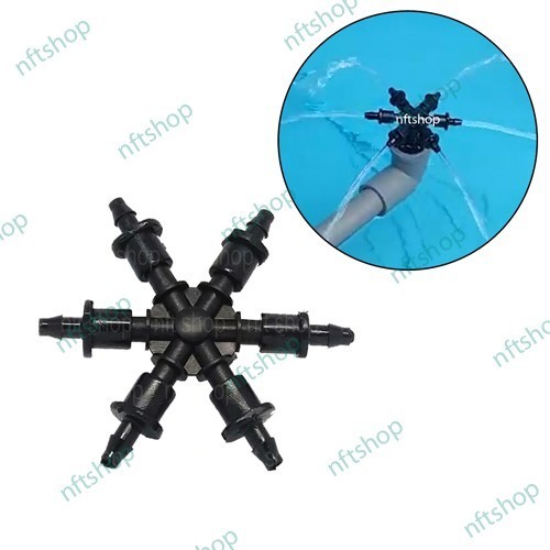 Mini DIY Splitter / Manifold Pembagi Air / Udara Selang 7mm Hidroponik
