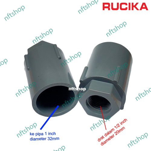 SDD - Sok Drat Dalam 1/2 x Pipa 1 inch