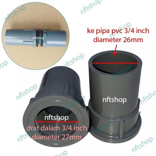 SDD - Sok Drat Dalam 3/4 Inch