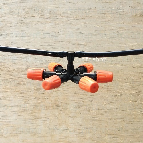Six Way Sprinkler - Nozzle Misting Tee Selang 7mm