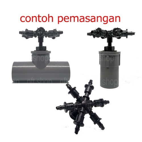 Splitter / Manifold Pembagi Air / Udara Dengan Adapter 1/2 Inch
